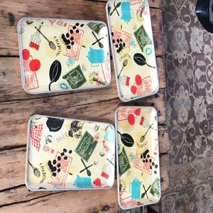 4 1950’s Cocktail trays